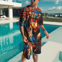 fashion suit new summer streetwear men set tracksuit for man oversized clothes 3d printed t shirt shorts sportswear mens shirts