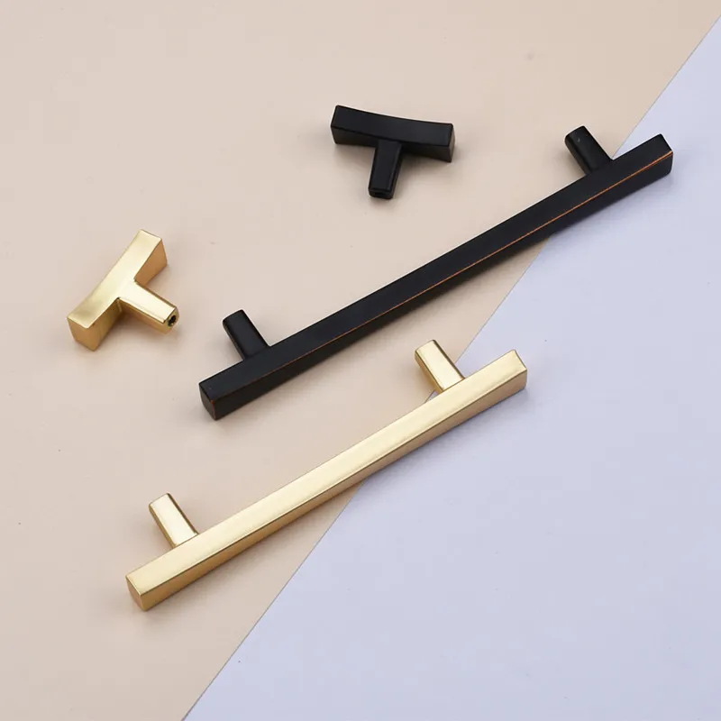 Купи Single-hole Handle Modern Minimalist Black Wardrobe Nordic Cabinet Door Handle Golden Drawer Cabinet Long Handle за 113 рублей в магазине AliExpress