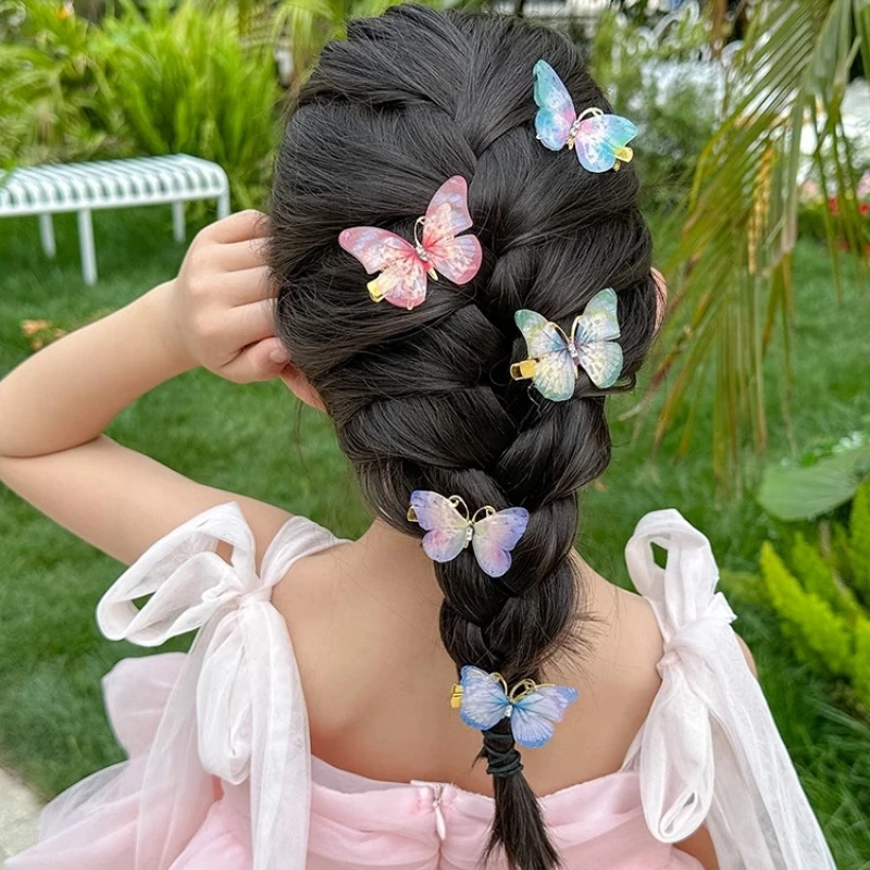 

2 шт./комплект, детские заколки для волос с градиентом