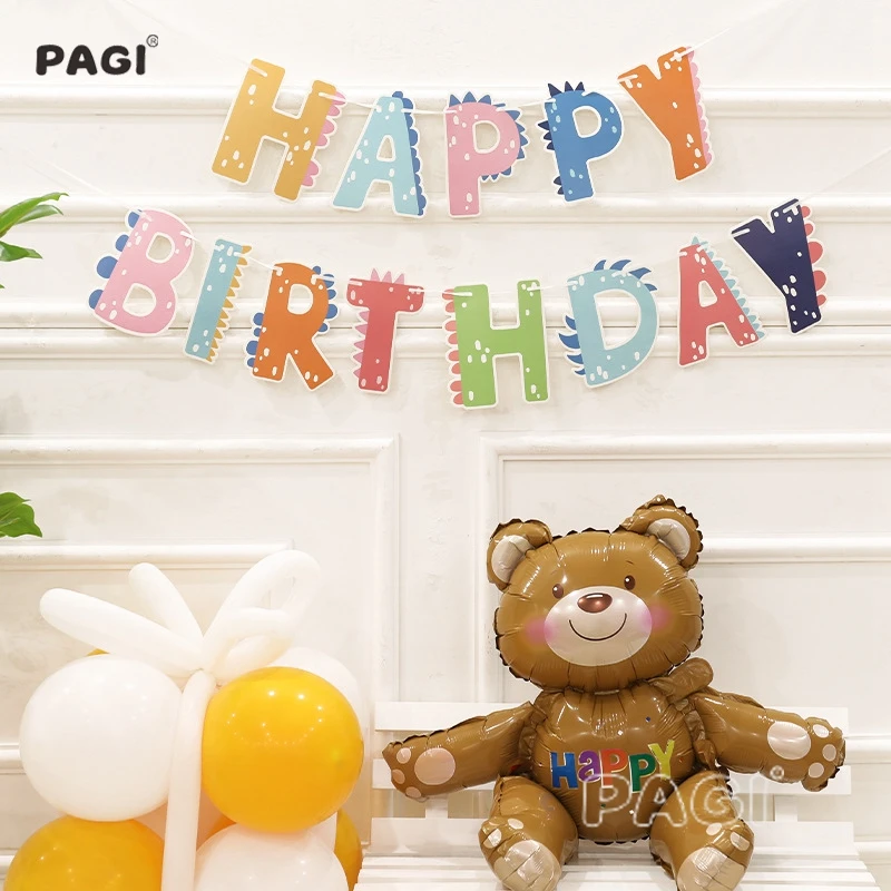 

Happy Birthday Banner Dinosaur Theme Party Decoration Kits Paper Fan Pendant Baby Shower Kids Birthday Party Backdrop Decoration