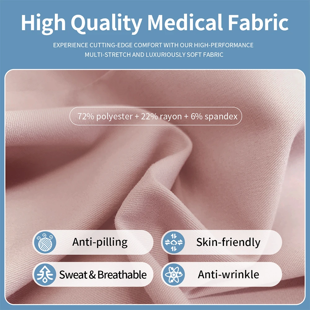 Multicolor Medical Surgery Scrubs Uniform Short Sleeve Top+Pants Clinical Nursing Women Men Pet Shop Doctor Vet Workwear