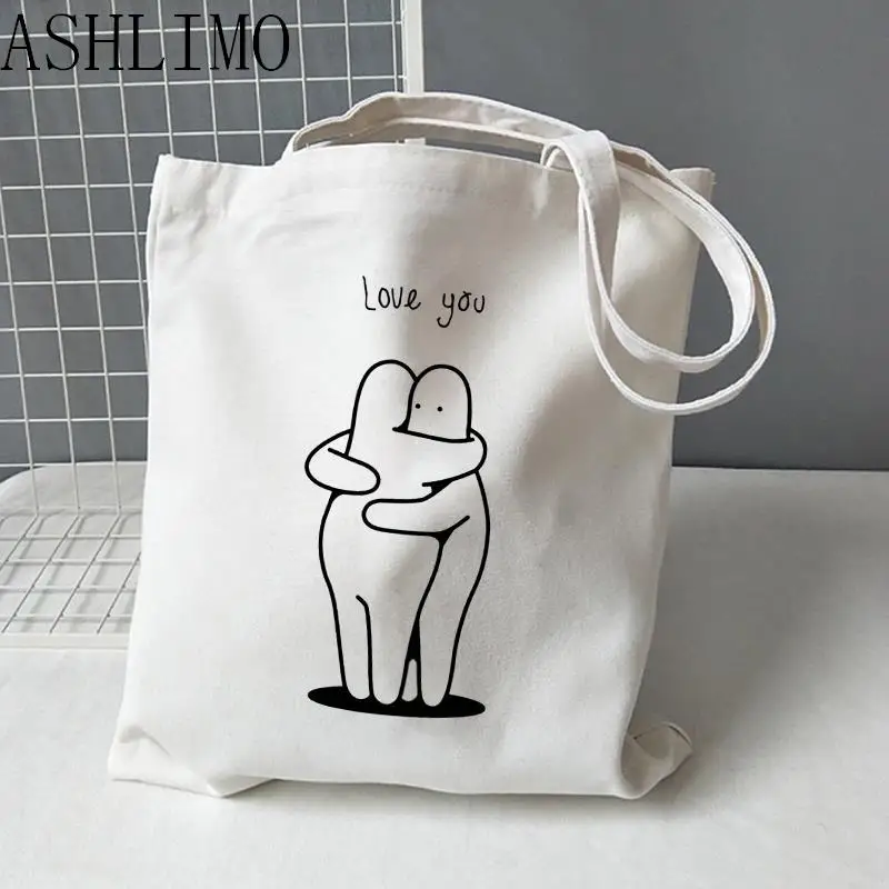 

Tote Bag Aesthetics MR DONOTHING Korean Style Women's Graphic Cartoon Print Shopping Bags Girls Fashion Casual Pacakge Hand Bag