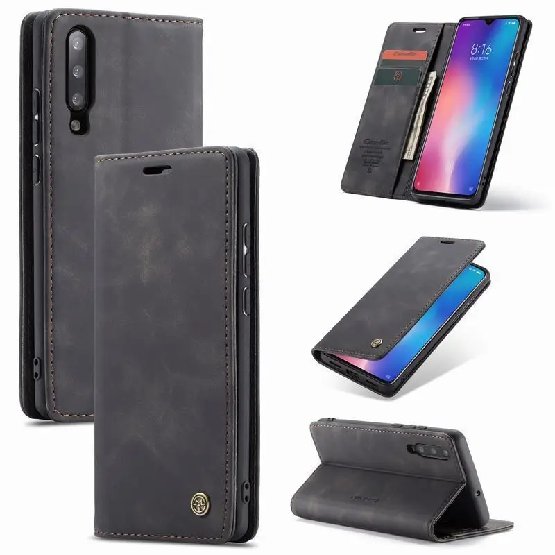 Кожаный чехол-бумажник с откидной крышкой для Xiaomi Mi CC 9 Pro T роскошная Магнитная