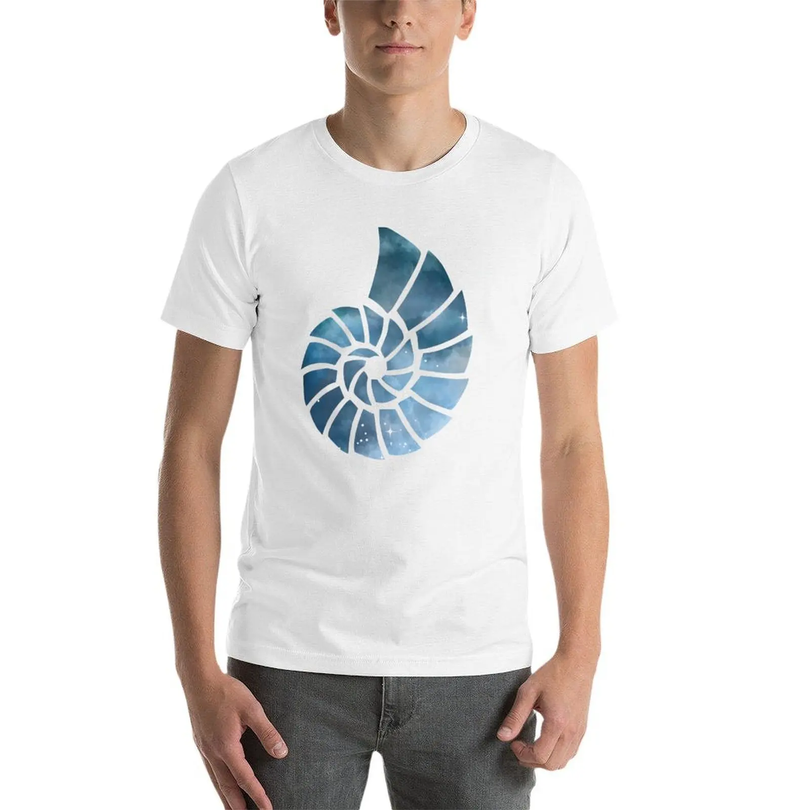 Фото Аммонит |   Прибрежный |   Футболка Seashell T-Shirt, легкая футболка для тренировок в спортзале №3