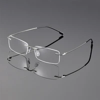 customized rimless prescription glasses men women titanium frame myopia glasses short sighted eyeglasses reading glasses eyewear