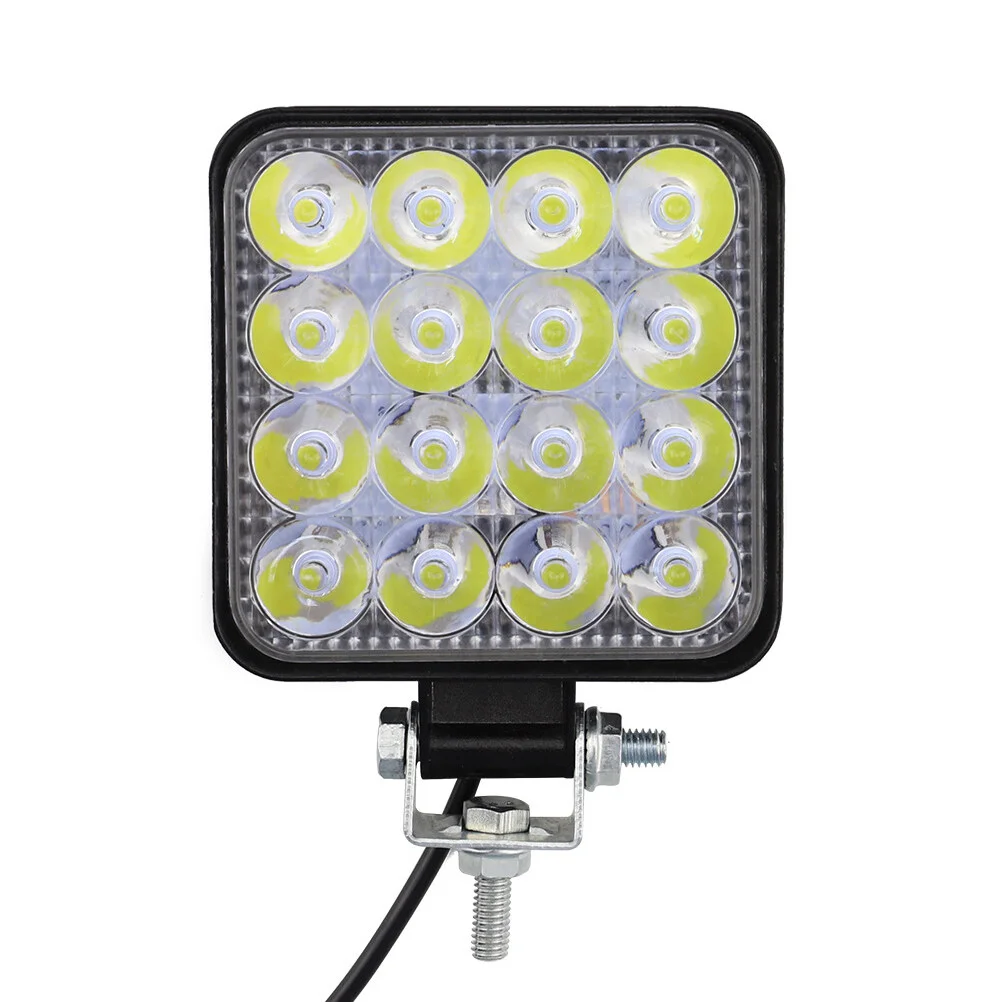 

48W LED Light 4 Rows 16 LEDs Work Lamps Waterproof Car Dome Light for Off-Road (Black)