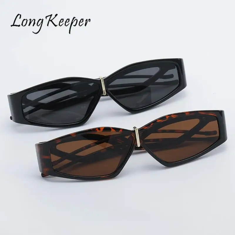 

Long Keeper Cat Eye Sunglasses For Women Fashion Retro Punk 2022 Unique Design Men Mirror Driving Outdoor Glasses UV400 Eyewear
