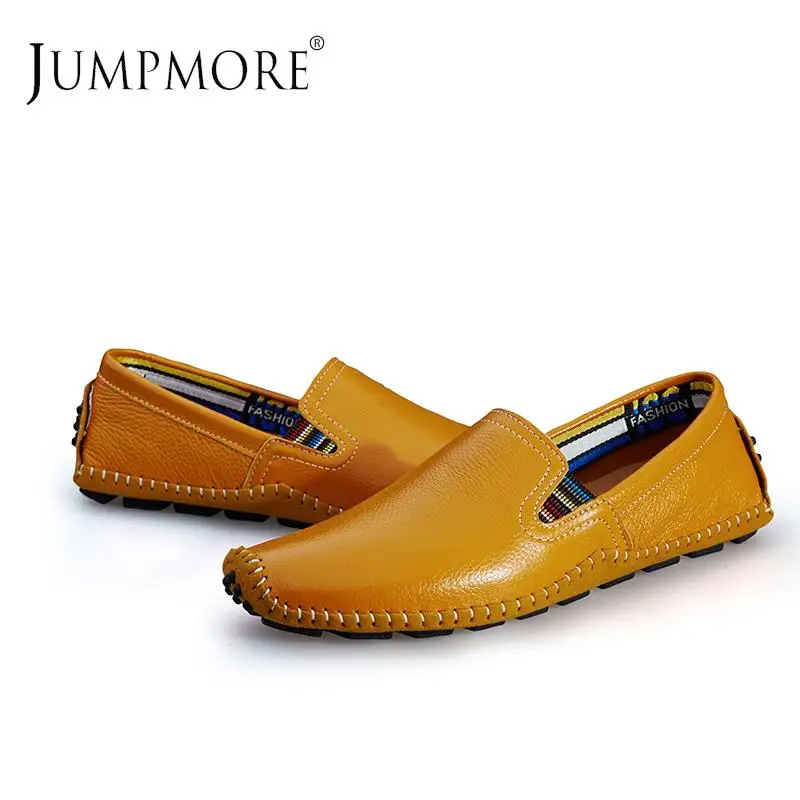 

Мужские кожаные кроссовки Jumpmore, желтая модная обувь на мягкой подошве, размеры 39-47, для весны