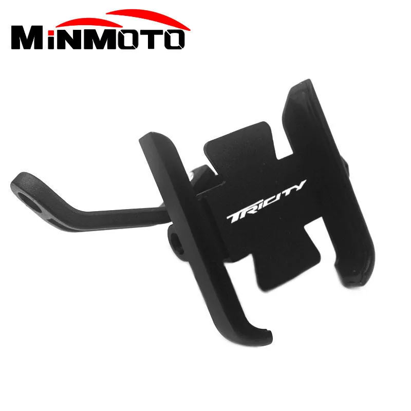 

Для TRICITY 300/125 2014-2021 2020 2019, мотоциклетное заднее зеркало из алюминиевого сплава с ЧПУ, кронштейн для мобильного телефона, GPS-подставка, держатель