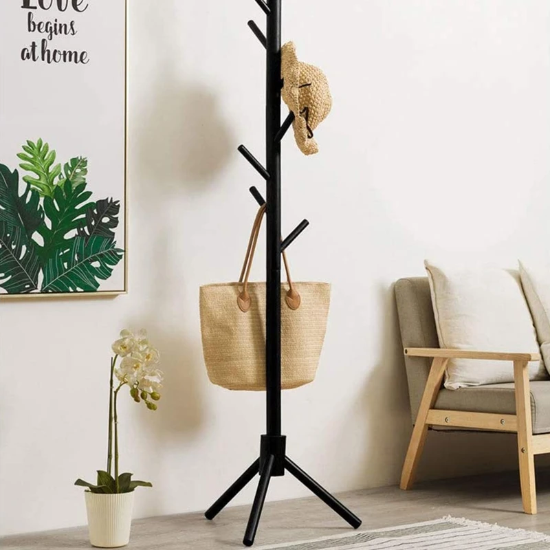 

Wood Coat Rack Freestanding Storage Holder Handbag Scarf Hat Umbrella Hanger for Home Bedroom Dormitory DecorationTowel holder