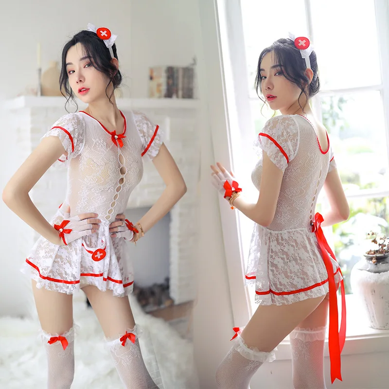 

Cute Nurse Sister Sexy Cosplay Lingerie Nurse Uniform Ladies Hot Erotic Costumes Dress Women Temptation Role Play Adult Games