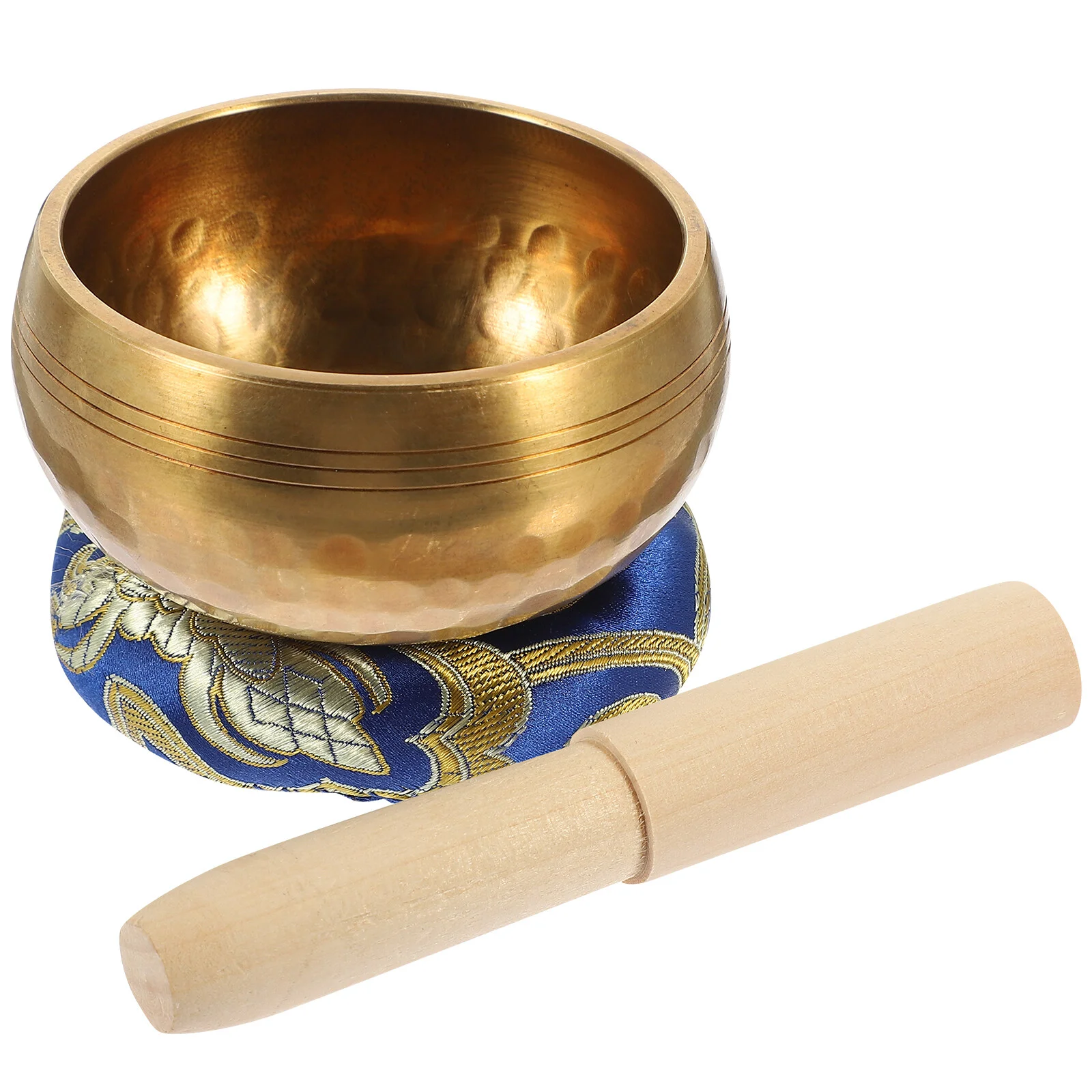 

1 Set Tibetan Singing Bowl with Mallet Mat Meditation Sound Bowl Copper Singing Bowl