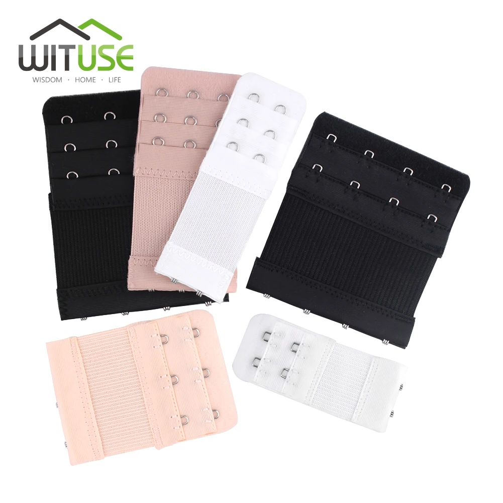 

10pcs Underwear Extension Strap Extenders Bra 2/3 Rows 2/3/4 Hooks For Women's Adjustable Expander Buckle Strap Belt Hook Clip