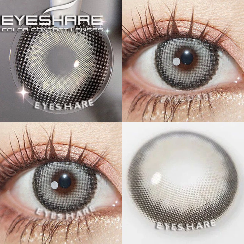 

Натуральные Цветные Контактные линзы EYESHARE для глаз, 2 шт., контактные линзы синего цвета для глаз, ежегодные красивые контактные линзы для ма...