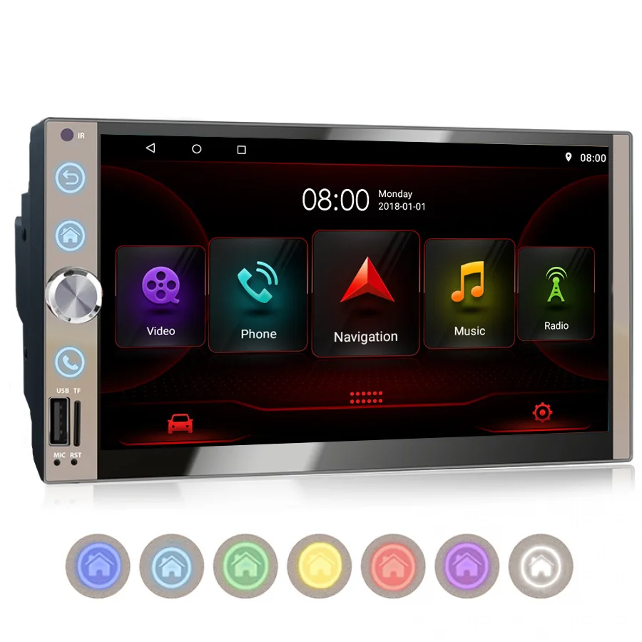 Автомобильный MP5 мультимедийный плеер с OLED-экраном 7 дюймов Android T3 MP3 WMA WAV FLAC APE
