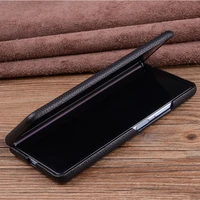 new hot sales luxury genuine leather wallet business phone case for honor magic v magicv credit card money slot cover holster