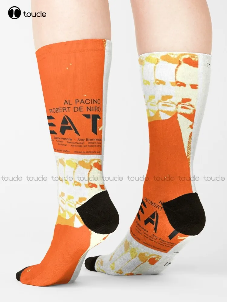 

Heat (1995) - Movie Poster Design Socks Boys Football Socks Street Skateboard Socks Streetwear 360° Digital Print Gd Hip Hop Art