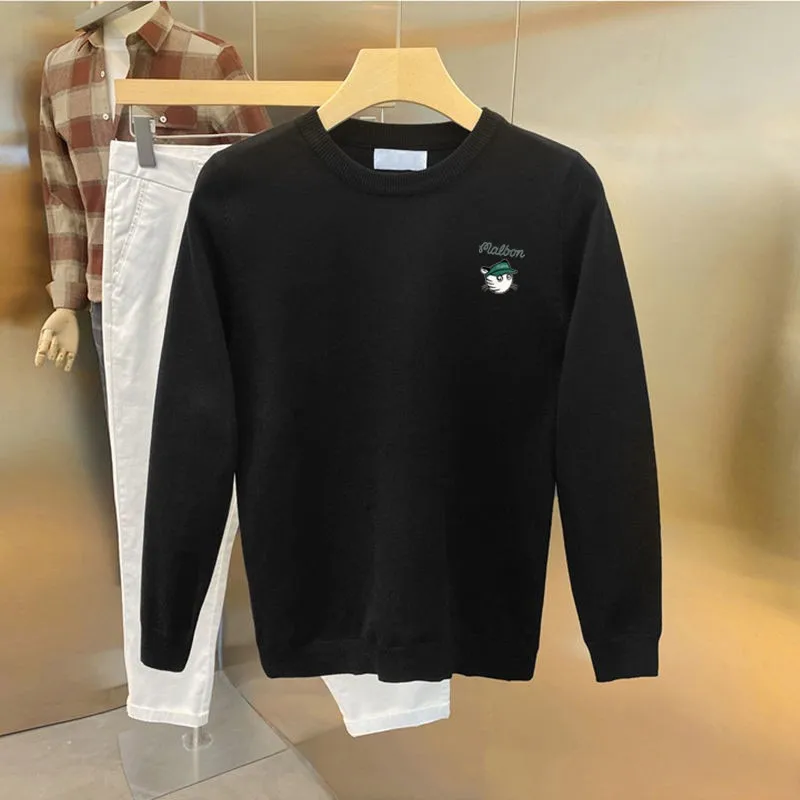 2023 Spring Golf Clothing Men's Sweater Knitted Shirt Men's O-neck T-shirt Brand Quality Men's Golf Sports Long-sleeved Sweater