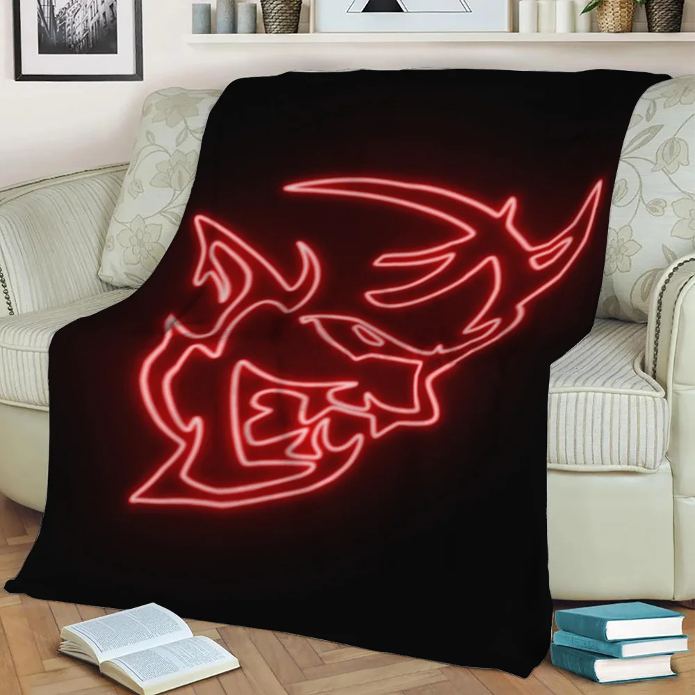

Demon Neon Sign Custom Personalized 3D Printed Coral Fleece Fabric Soft Plush Fleece Blanket As Gift For Kids Dropshipping