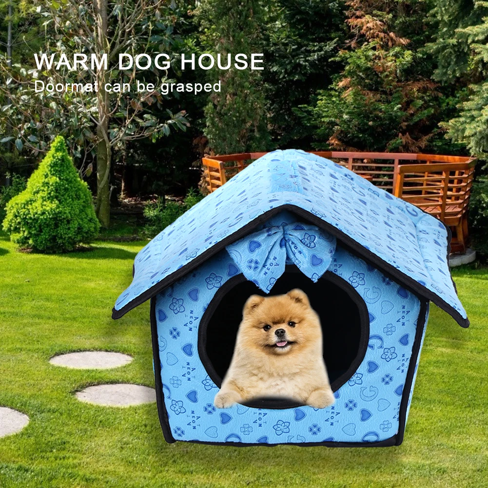 

Removable Kennel House Lightness and Portability No Space Occupy Printing Cat Dog Washable Pet Puppy Warm Nest Mats Bed