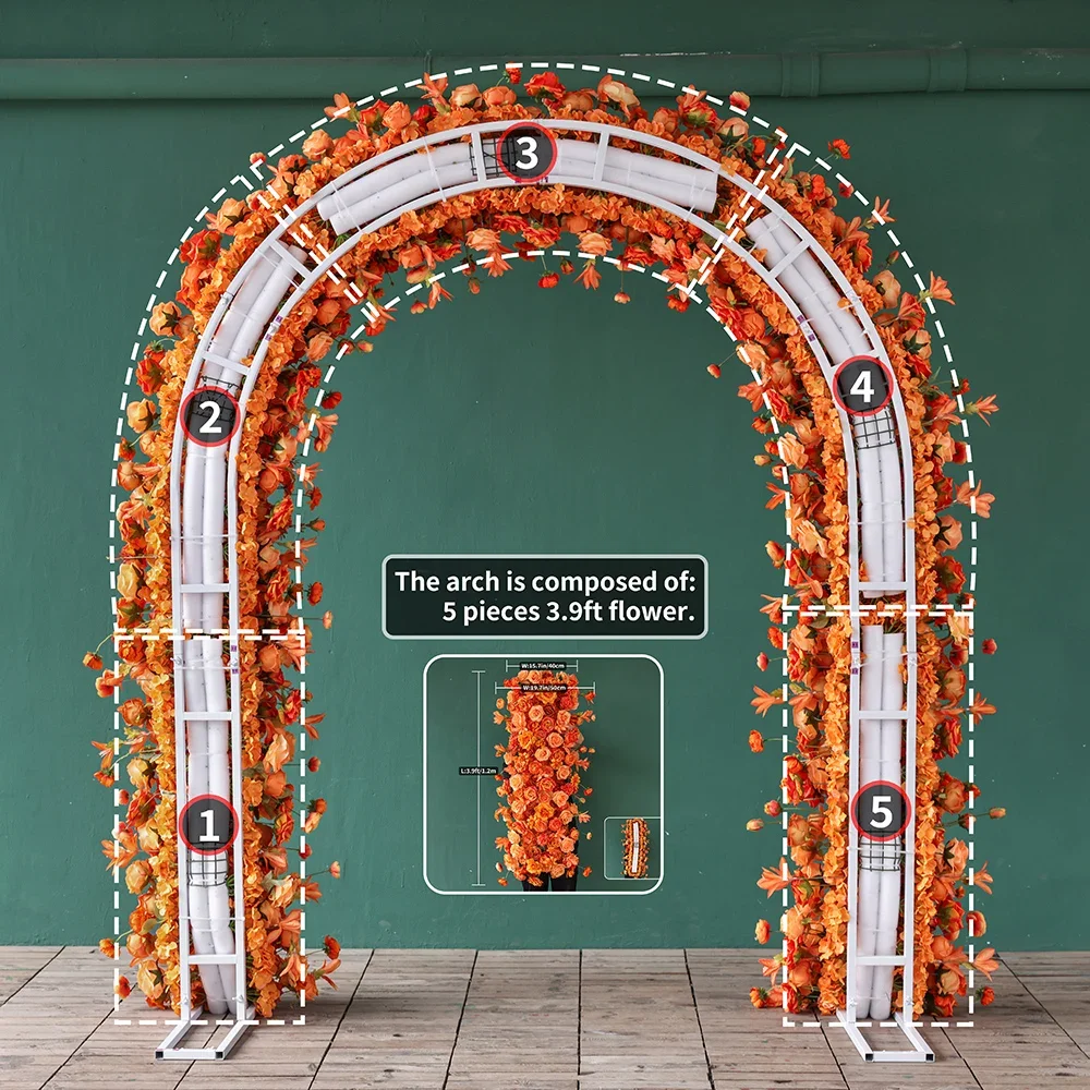 Арка композиция из искусственных цветов украшение для свадебного мероприятия
