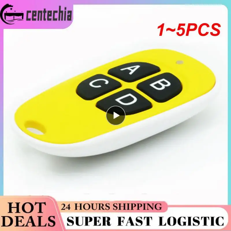 

1~5PCS Garage Door Remote Control 433MHz 4 Keys Copy Universal Remote Control Cloning electric gate Remote Controller Duplicator