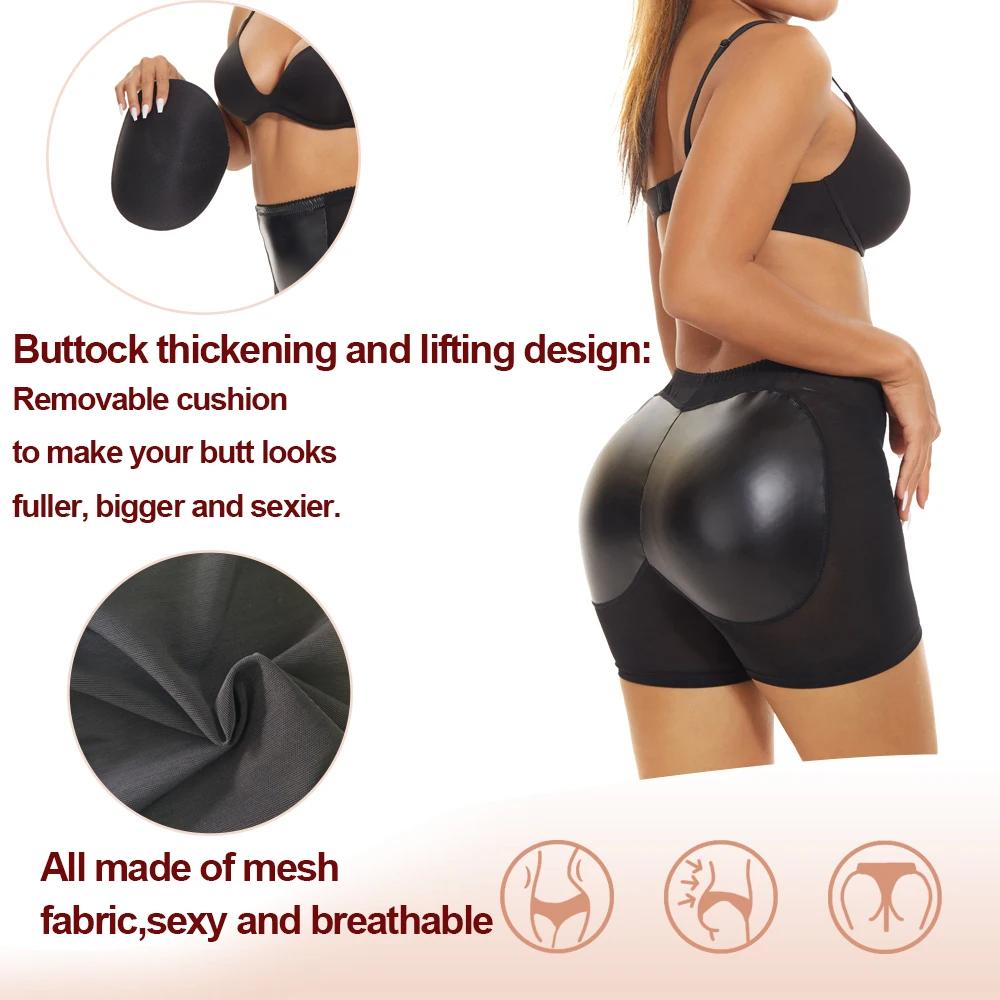 NINGMI Women Body Shaper Butt Lifter Panties Plus Size Hip Enhancer Underwear Body Shapewear Seamless Hip Pad Booty