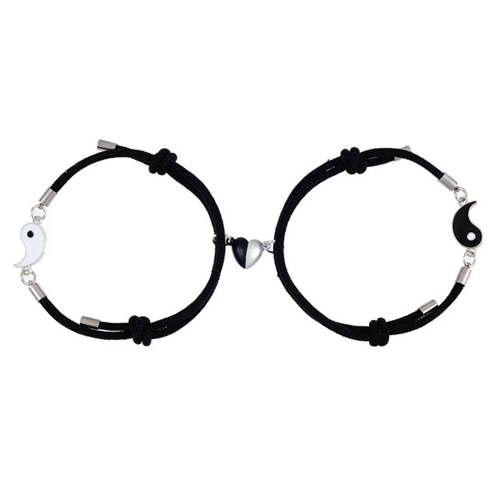 

Heart Pendant Necklace Magnetic Charm Bracelet Matching Charms Bracelets Couple Couples Eternal Love Gift Set Gossip Mosaic