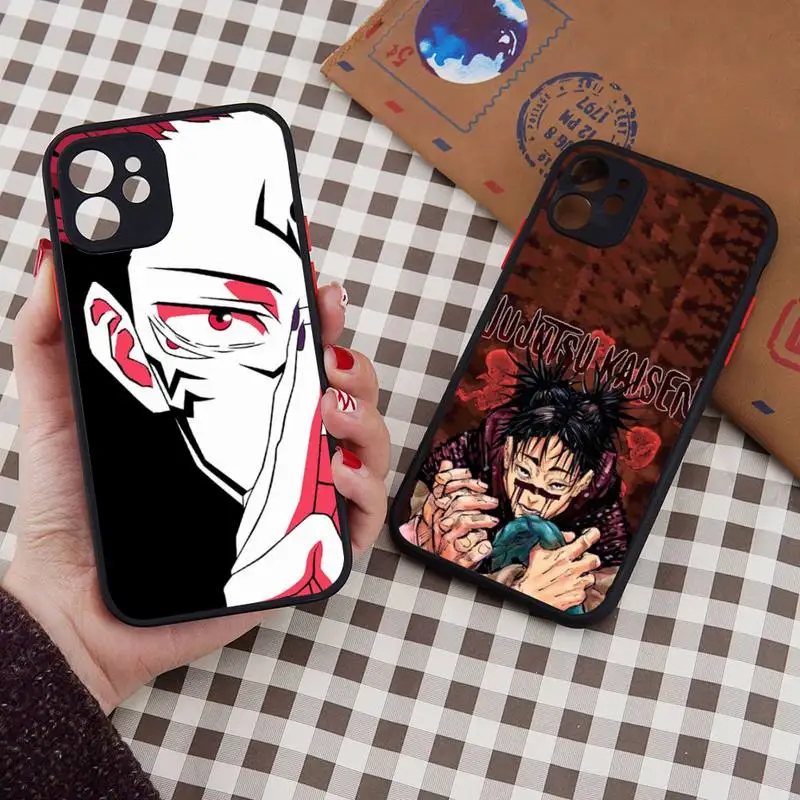 

Jujutsu Kaisen Anime Phone Case matte transparent For iphone 7 8 11 12 13 plus mini x xs xr pro max cover