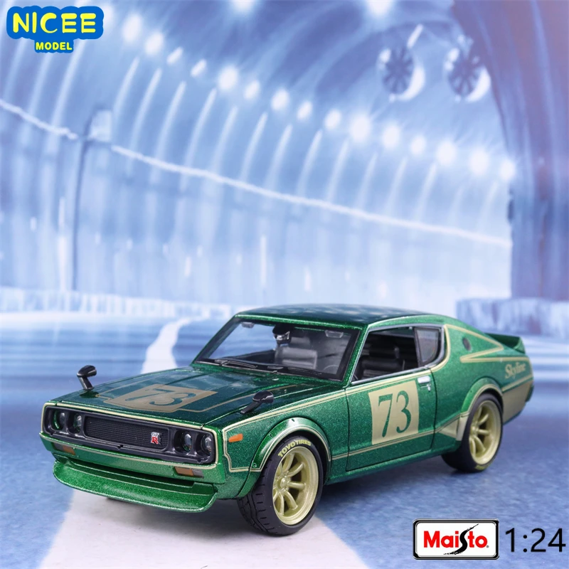 

Maisto 1:24 1973 Nissan Skyline 2000GT-R Modified Version High Simulation Alloy Car Finished Model Collection Toy Gift B759