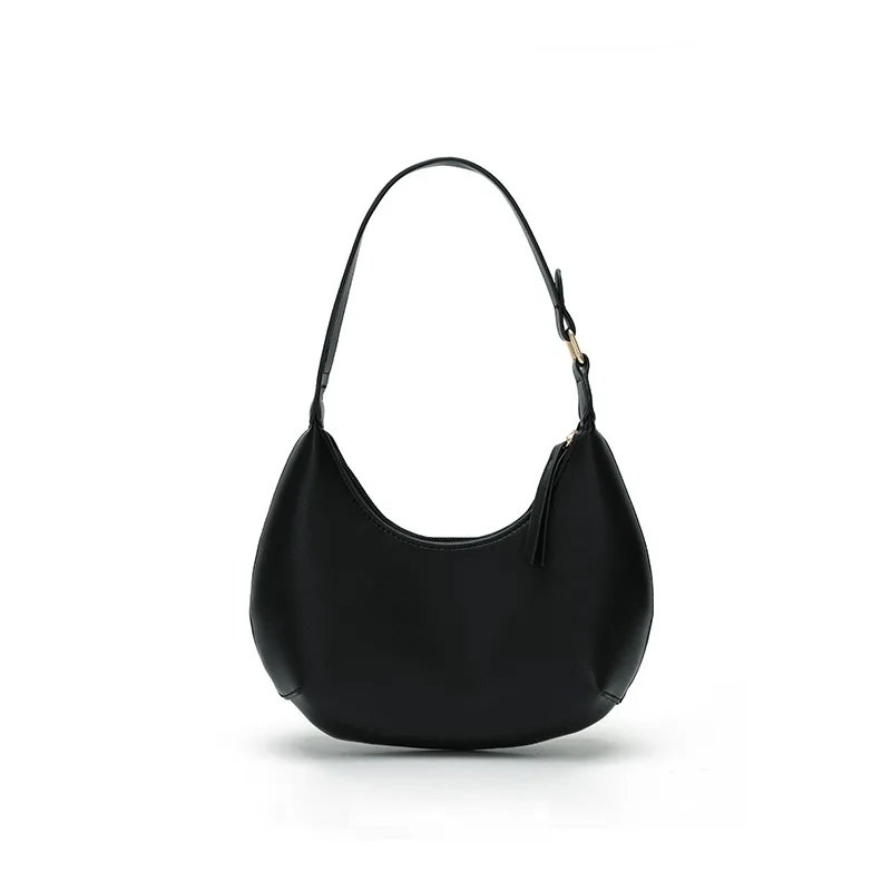 

Women's Shoulder Bags 2022 Trend PU Leather Purses and Handbags Lady Wallets Casual Sweet Half Moon Designer Underarm Bag