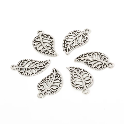 Металлические подвески MINGXUAN листья 50 шт