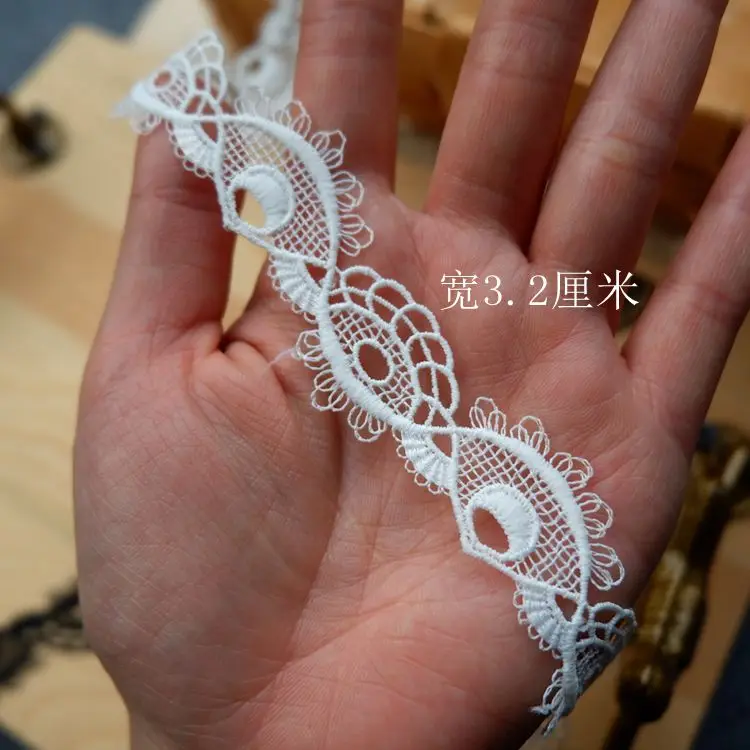 Кружевная лента с вышивкой из полиэстера французское кружево гипюровая ткань