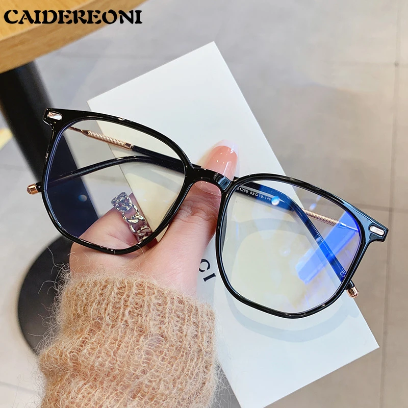 Фото Модные большие очки CAIDERONI, оптические очки для женщин, очки для чтения с защитой от синего света, можно изготовить по индивидуальному заказу, JF01250 №1