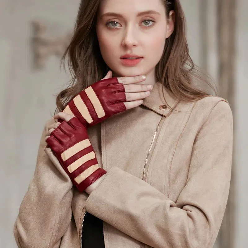 

Кожаные перчатки с открытыми пальцами для мужчин и женщин, однослойные тонкие Мотоциклетные Перчатки для фитнеса и вождения, весна-лето