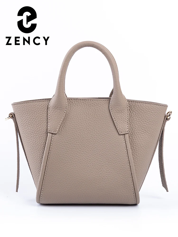 

Zency Genuine Leather 2022 New Luxury Brand Tote Bag Women Vintage Hobos Handbag Designer Trapeze Crossbody Bags Female Shoulder