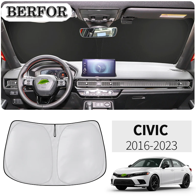 Солнцезащитный козырек на лобовое стекло для Honda Civic 10 и 11 поколения 2016-2023