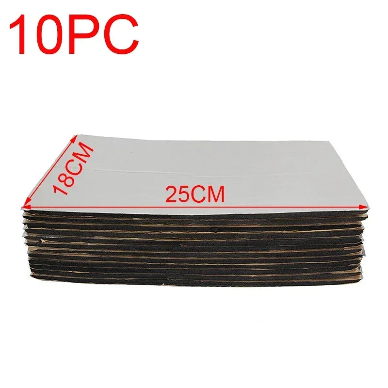 

10 шт. автомобильные теплоизоляционные хлопковые коврики 5 мм из алюминиевой фольги, дверной капот, вибрационные изолирующие коврики, шумозащитные коврики