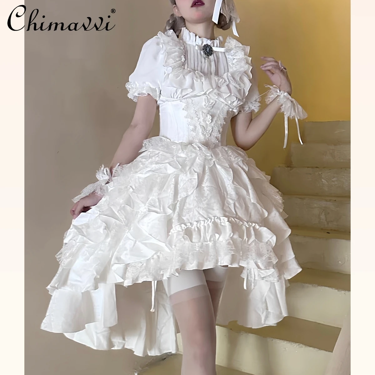 Комплект юбки в стиле готики на Хэллоуин новинка весны и осени кружевная рубашка