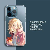 howls howls moving castle transparent magsafe magnetic magnet phone case for for iphone 13 12 11 pro max mini
