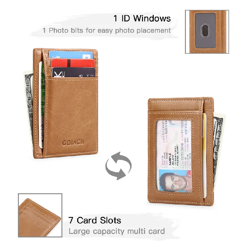 

Men's Wallet RFID Ultra-Thin Wallet European and American Casual Daily Versatile Short Bank Card Package shipping fee