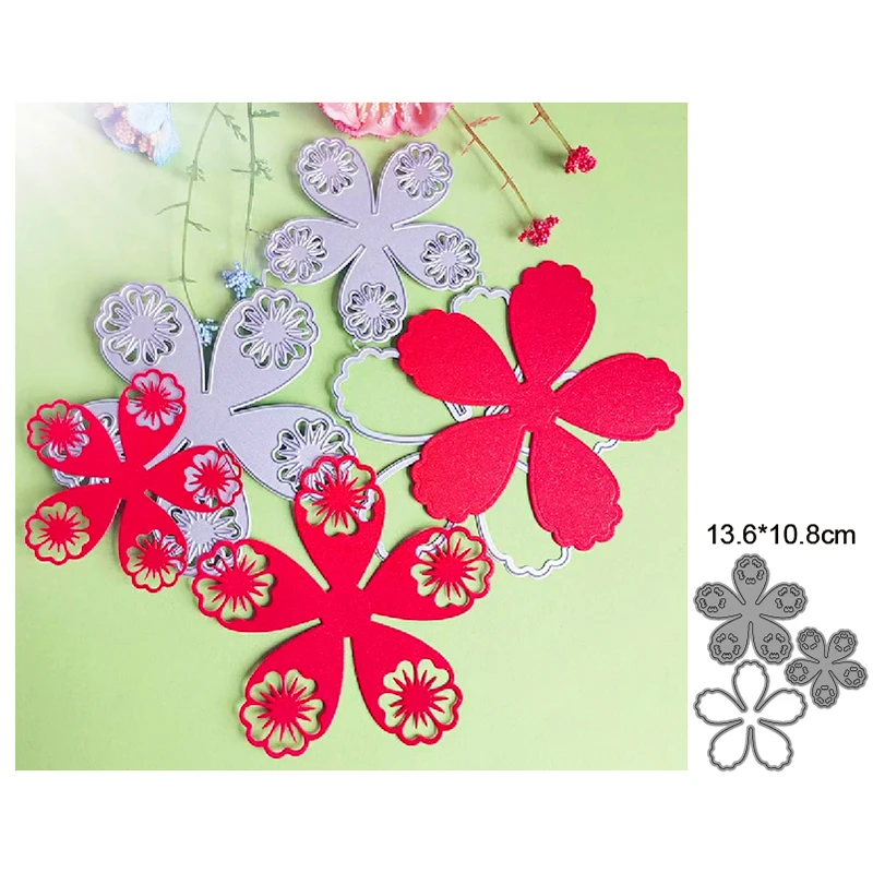 

2022 новые металлические Вырубные штампы форма цветок Украшение скрапбукинг штампы бумажный Нож Форма лезвие штамп трафареты