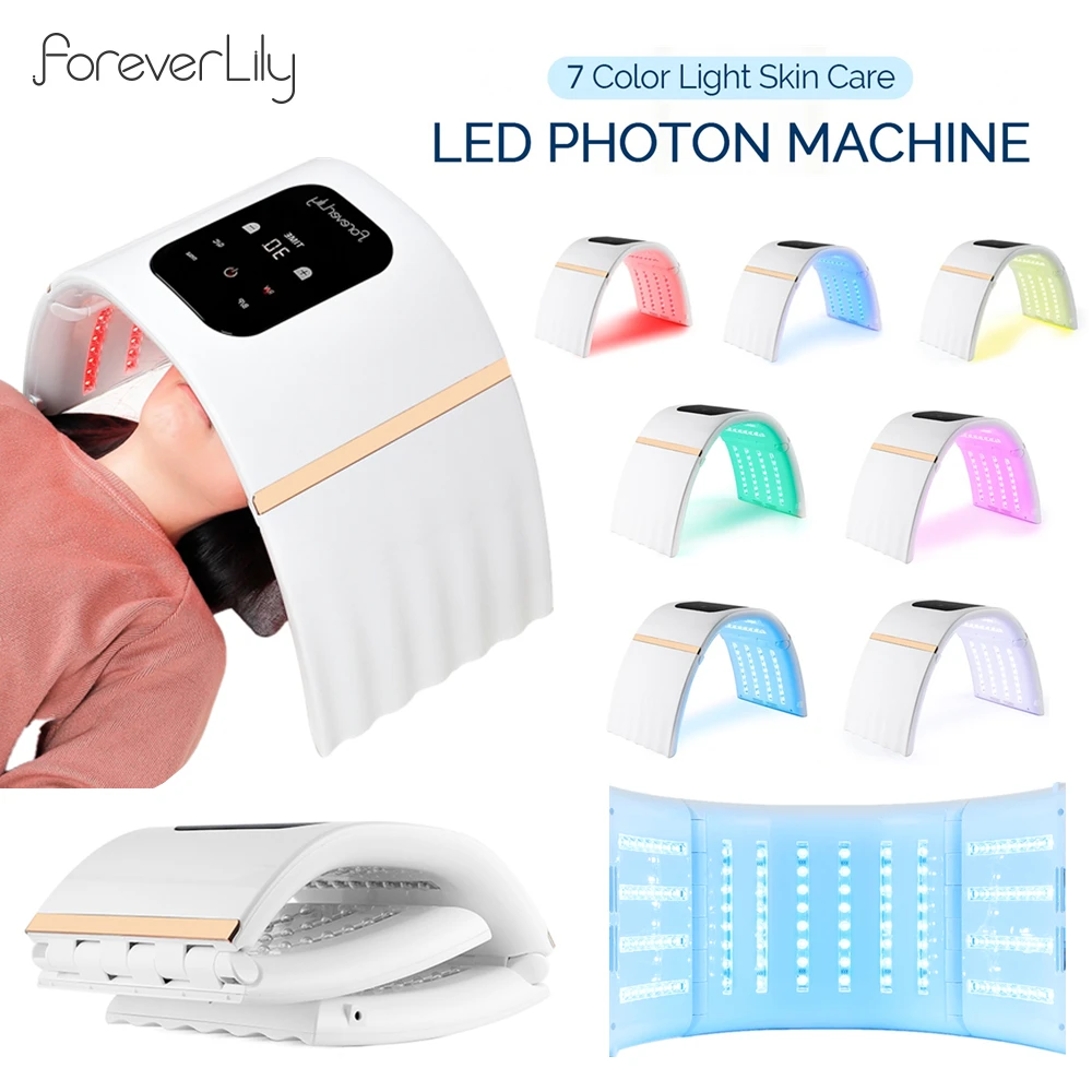 

Foldable Face&Body LED Photon Machine 7 Color Photon Therapy Facial Mask PDT Machine Skin Rejuvenation Anti-Acne Lighten Freckle