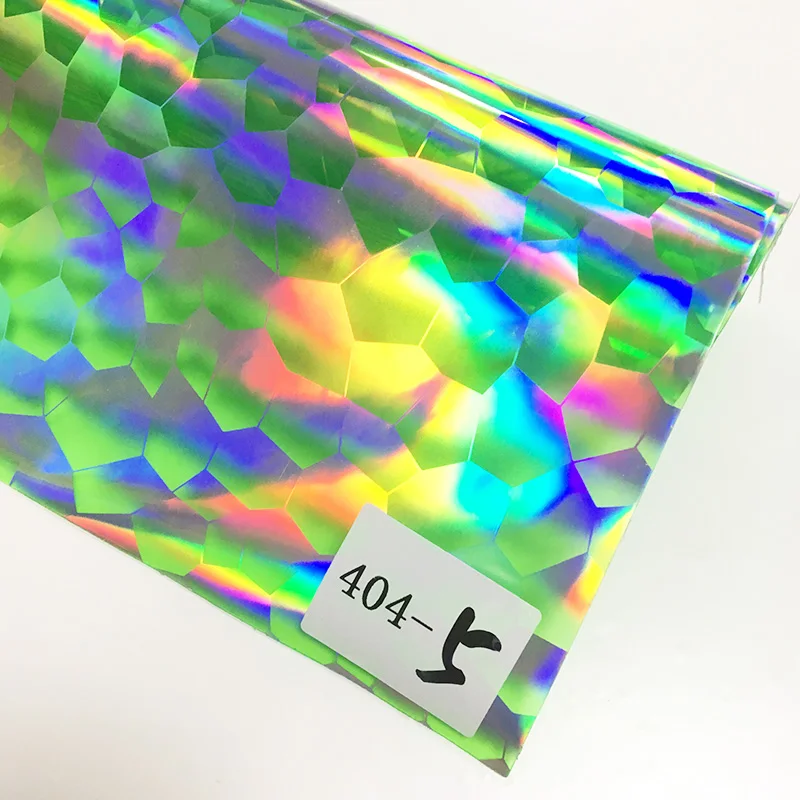 Holographic Iridescent Football Pattern PVC Faux Leather Fabric Color Soft Plastic Film for Bookcovers/Earrings/Bows DIY30*135CM