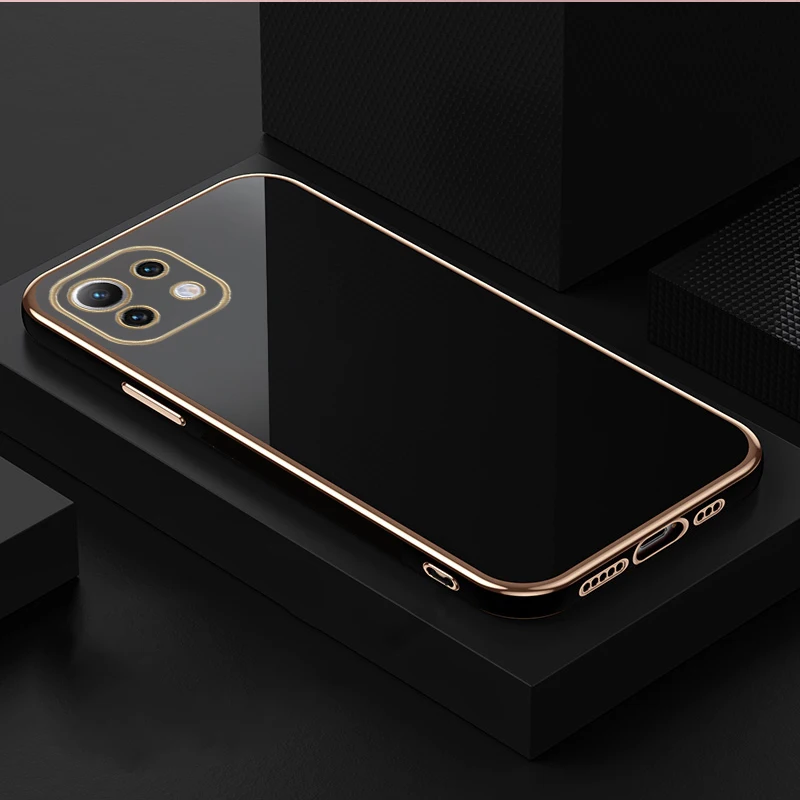 

Electroplated Plating Square Frame Phone Case For Xiaomi 12Lite 11T POCO X3 X3 X4 M4 Pro Redmi Note 11 11S 10S 9 Soft Case Cover