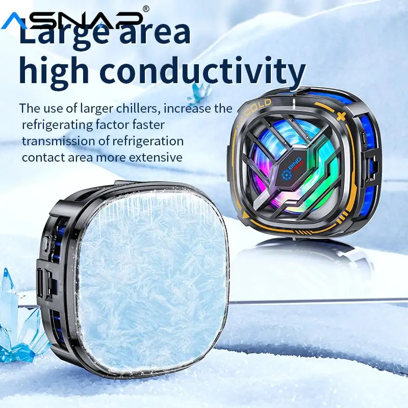 ASNAP кулер для телефона магнитный полупроводниковый радиатор с зажимом на спине RGB