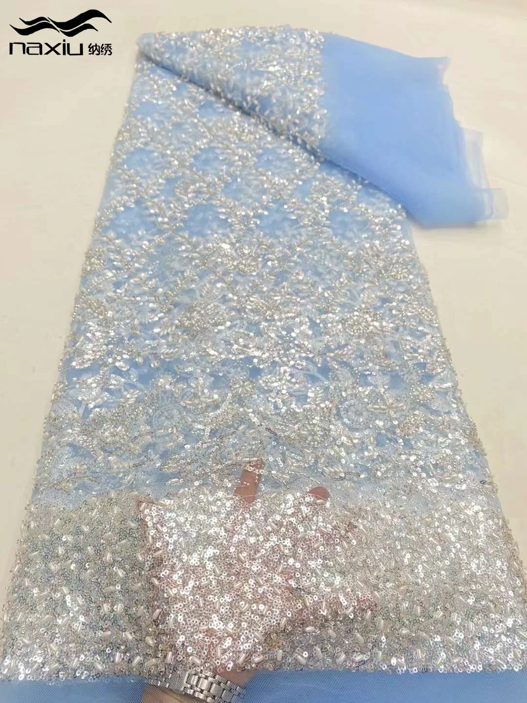 Роскошная африканская кружевная ткань Madison 5 ярдов 2024 Высококачественная