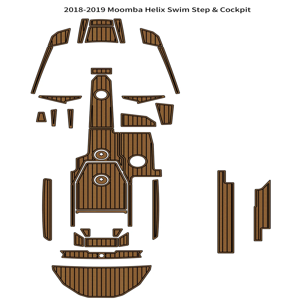 2018-2019 Moomba Helix Swim Platform Коврик для кабины Лодка EVA Тиковая палуба Напольный коврик
