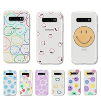 fhnblj fashion cute colorful smile phone case for samsung galaxy s7 edge s8 s9 s10 s20 plus s10lite a31 a10 a51 capa
