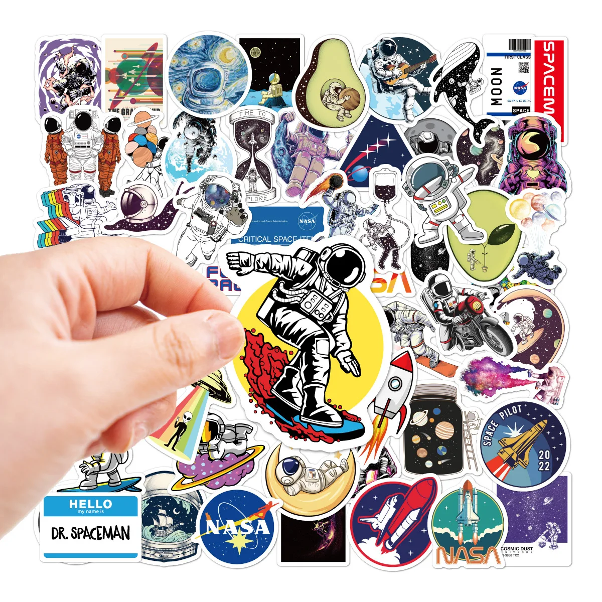 

Наклейки водостойкие для скейтборда, телефона, ноутбука, чемодана, 52 шт.